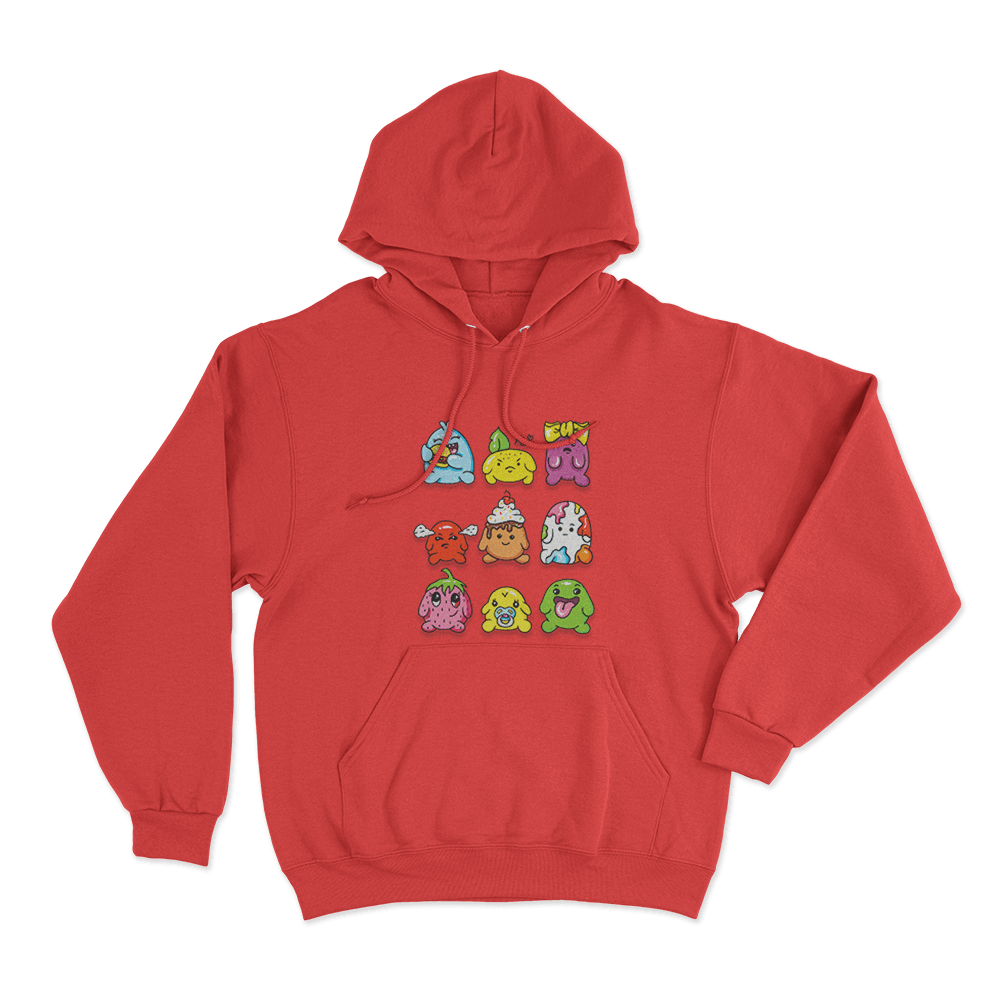 Blobs Unisex Hoodie Red Blobs Unisex Hoodie Red