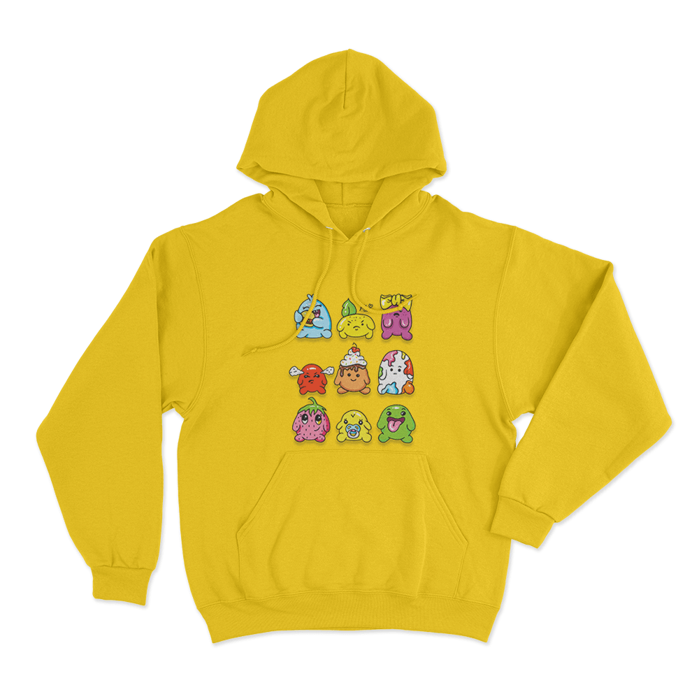 Blobs Unisex Hoodie Yellow Blobs Unisex Hoodie Yellow